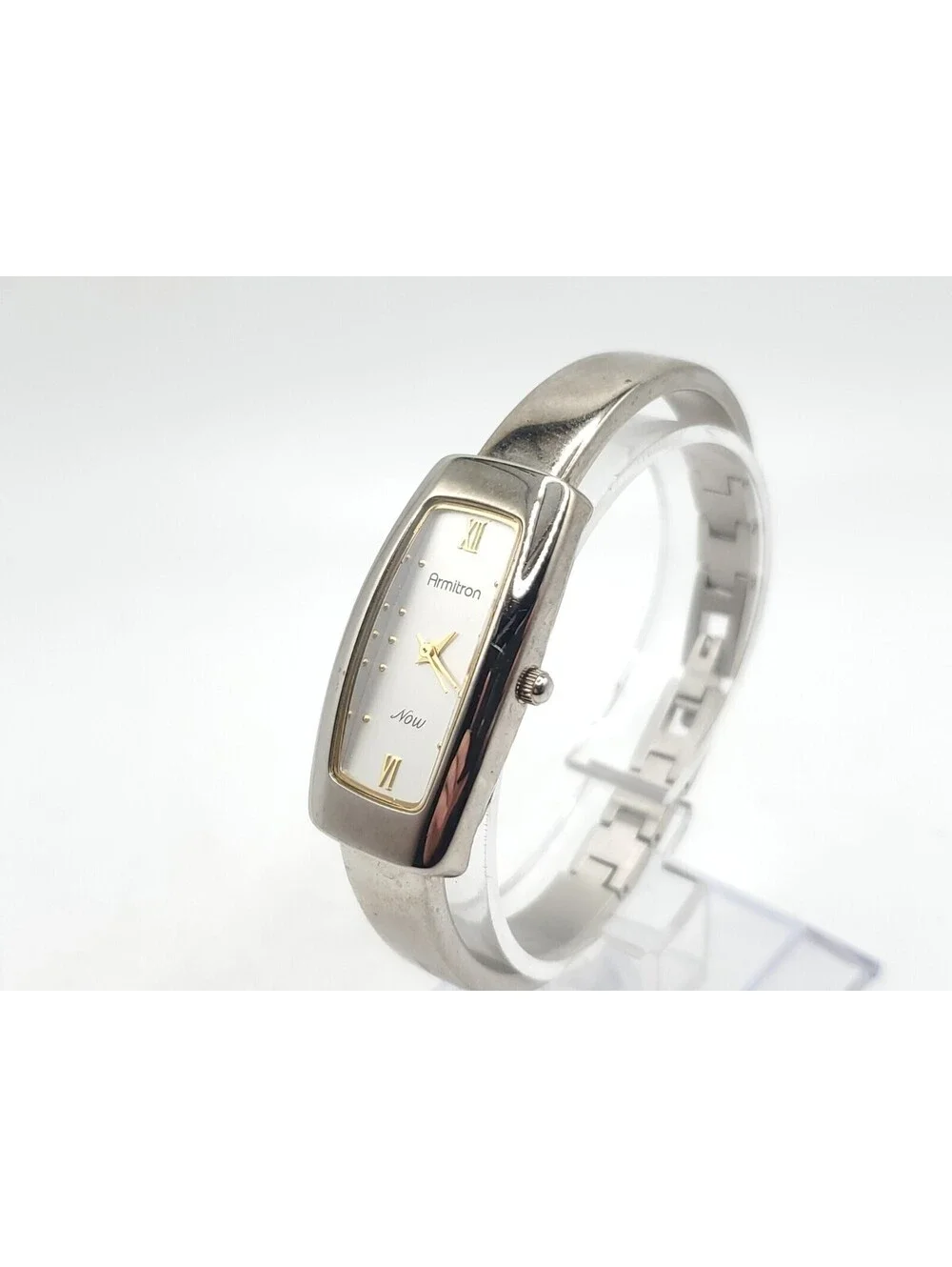 Armitron Now Quartz Watch Women's New Battery Silver Tone White Dial 18mm